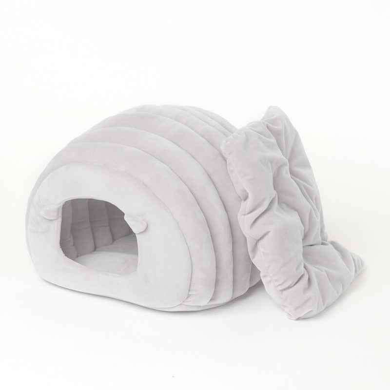 Winter Cat Cave Bed – Warm Enclosed Nest for Indoor Cats