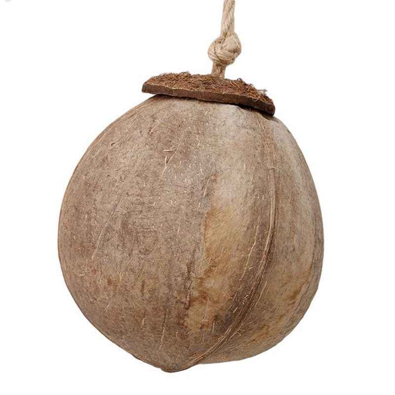 Natural Coconut Shell Bird Nest – Handcrafted Nesting House for Garden & Aviary Birds