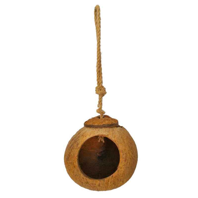 Natural Coconut Shell Bird Nest – Handcrafted Nesting House for Garden & Aviary Birds