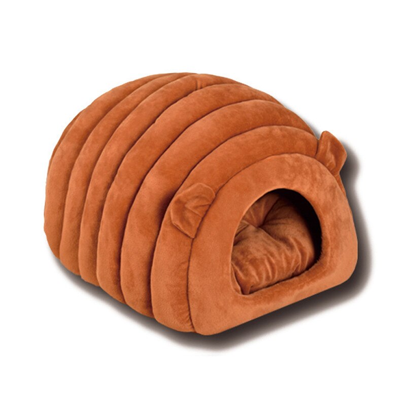 Winter Cat Cave Bed – Warm Enclosed Cat Nest for indoor cats to sleep and relax in a cozy environment.