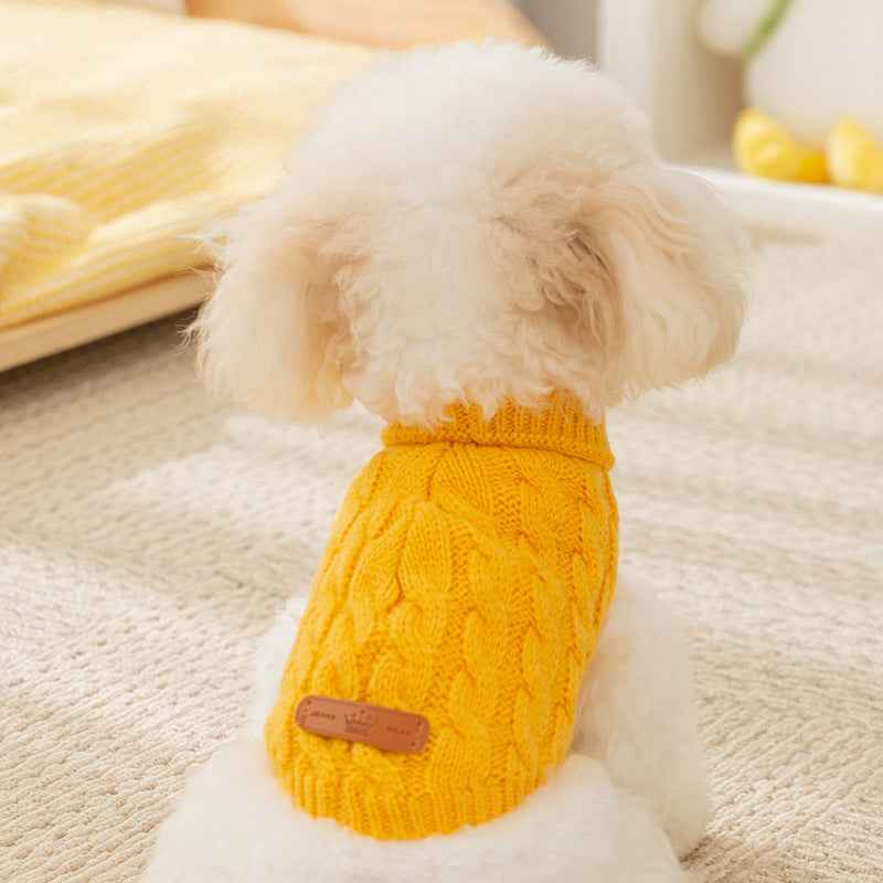 Twisted Knit Dog Sweater