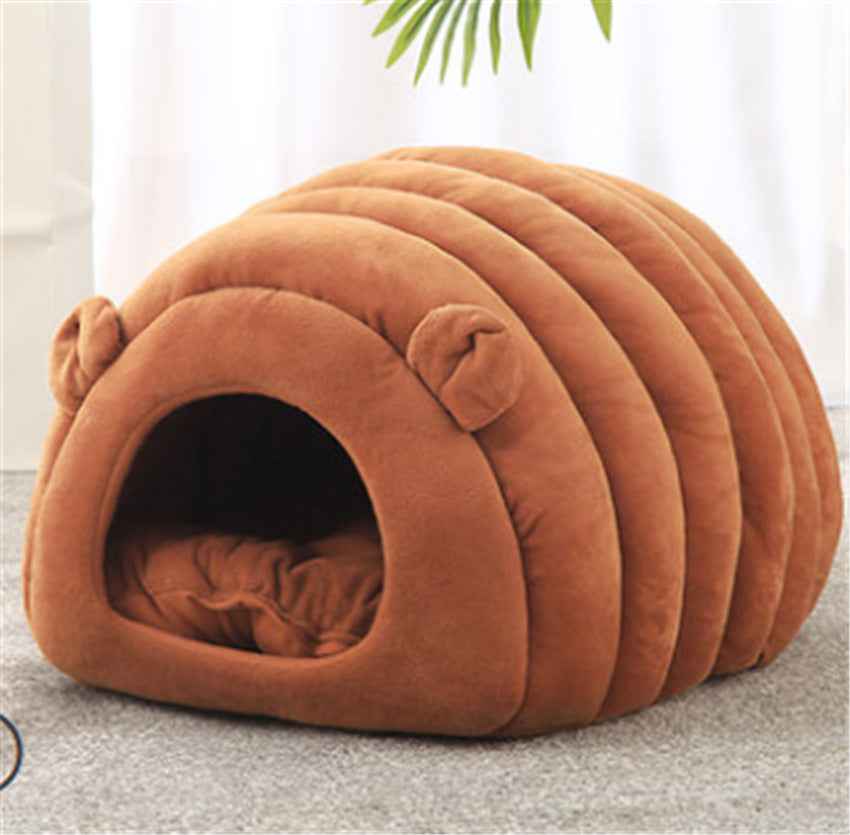 Winter Cat Cave Bed – Warm Enclosed Nest for Indoor Cats