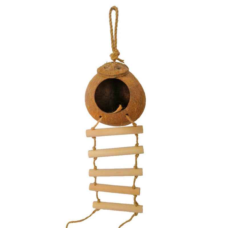 Natural Coconut Shell Bird Nest – Handcrafted Nesting House for Garden & Aviary Birds