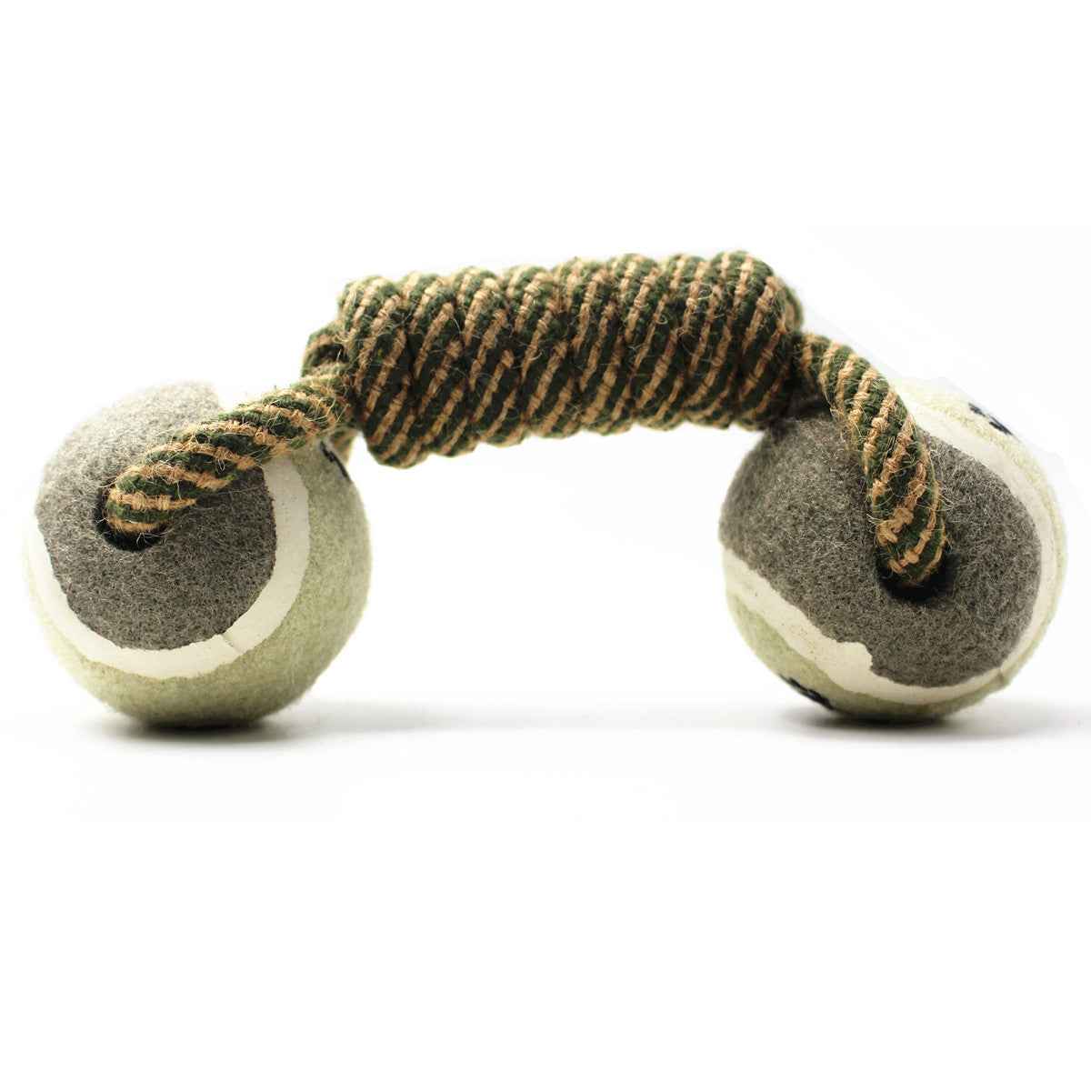 Dog Rope Chew Toy – Tennis Ball Dental Cleaning Toy