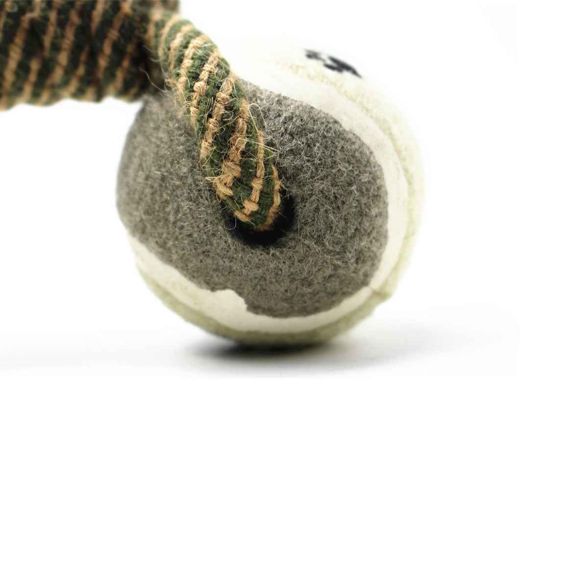 Dog Rope Chew Toy – Tennis Ball Dental Cleaning Toy