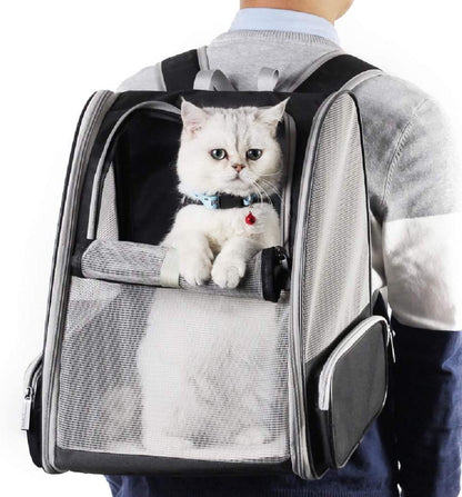 Revolutionary Bubble Backpack Pet Carrier for Cats and Dogs - Stylish Black Design