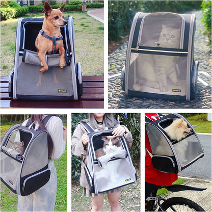 Revolutionary Bubble Backpack Pet Carrier for Cats and Dogs - Stylish Black Design
