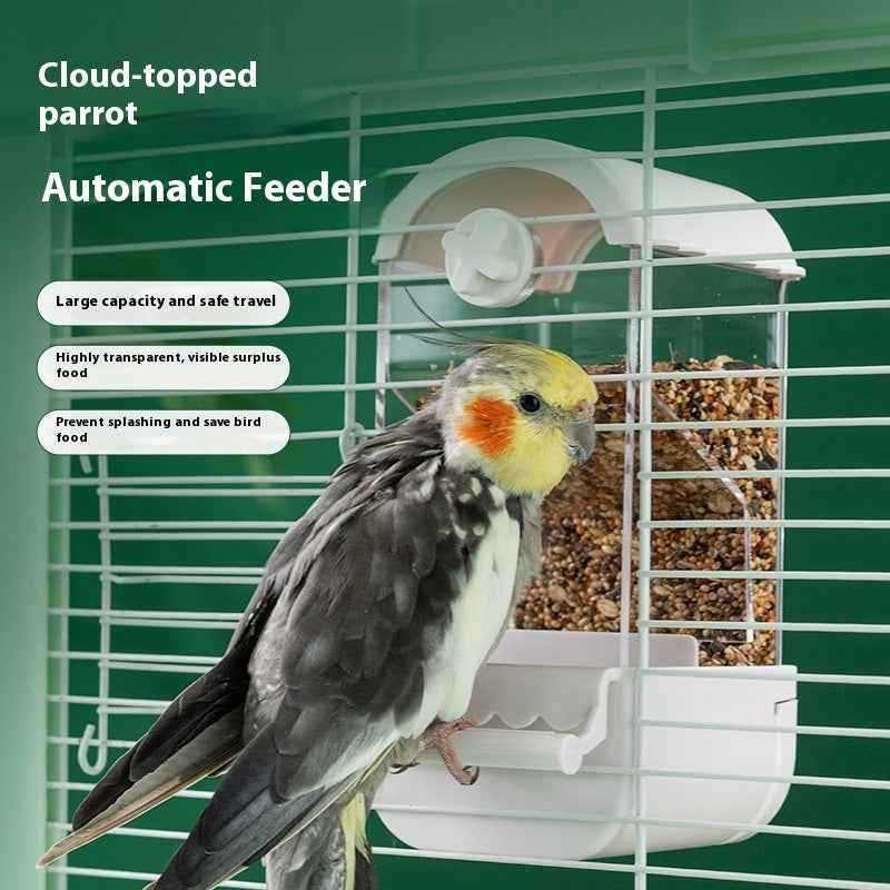 Automatic Parrot Feeder – Food Container & Dispenser for Pet Birds