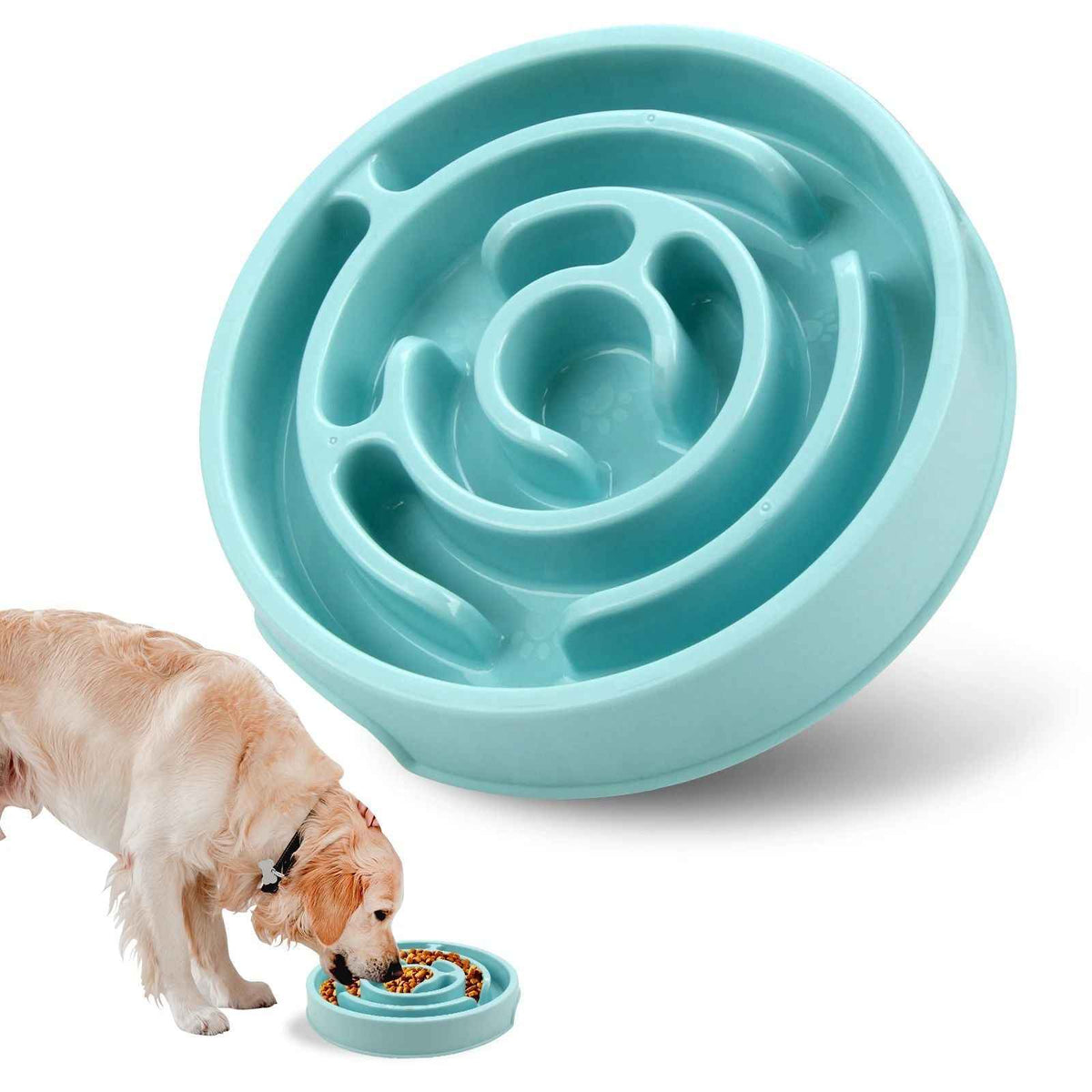 Non-Slip Slow Feeder Dog Bowl – Anti-Gulping Eco Dish for All Dog Sizes
