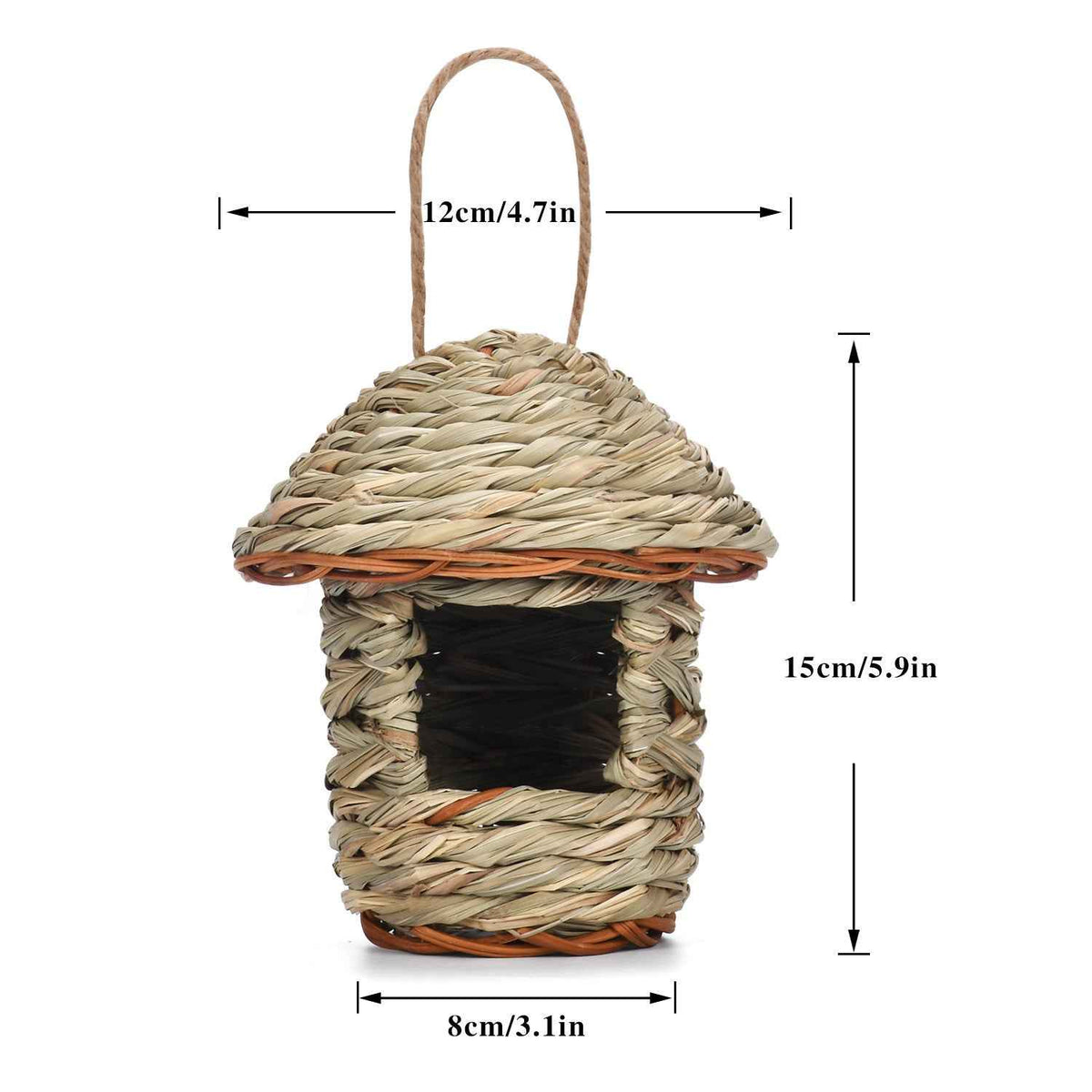 Handmade Straw Bird Nest – Natural Creative Nesting House for Garden Birds