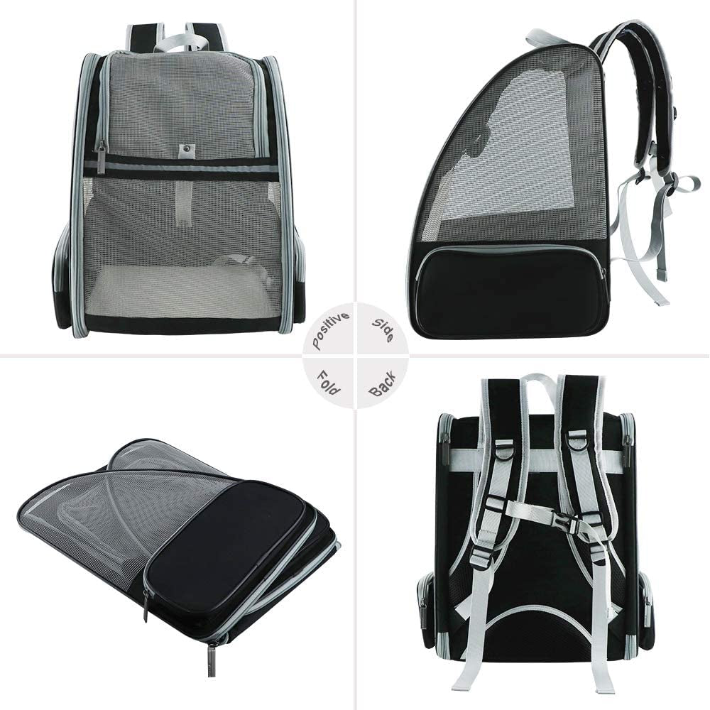 Revolutionary Bubble Backpack Pet Carrier for Cats and Dogs - Stylish Black Design
