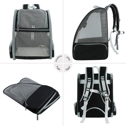 Revolutionary Bubble Backpack Pet Carrier for Cats and Dogs - Stylish Black Design