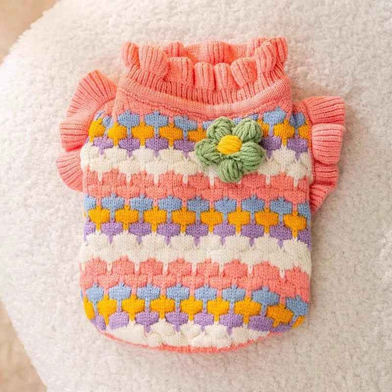 Twisted Knit Dog Sweater