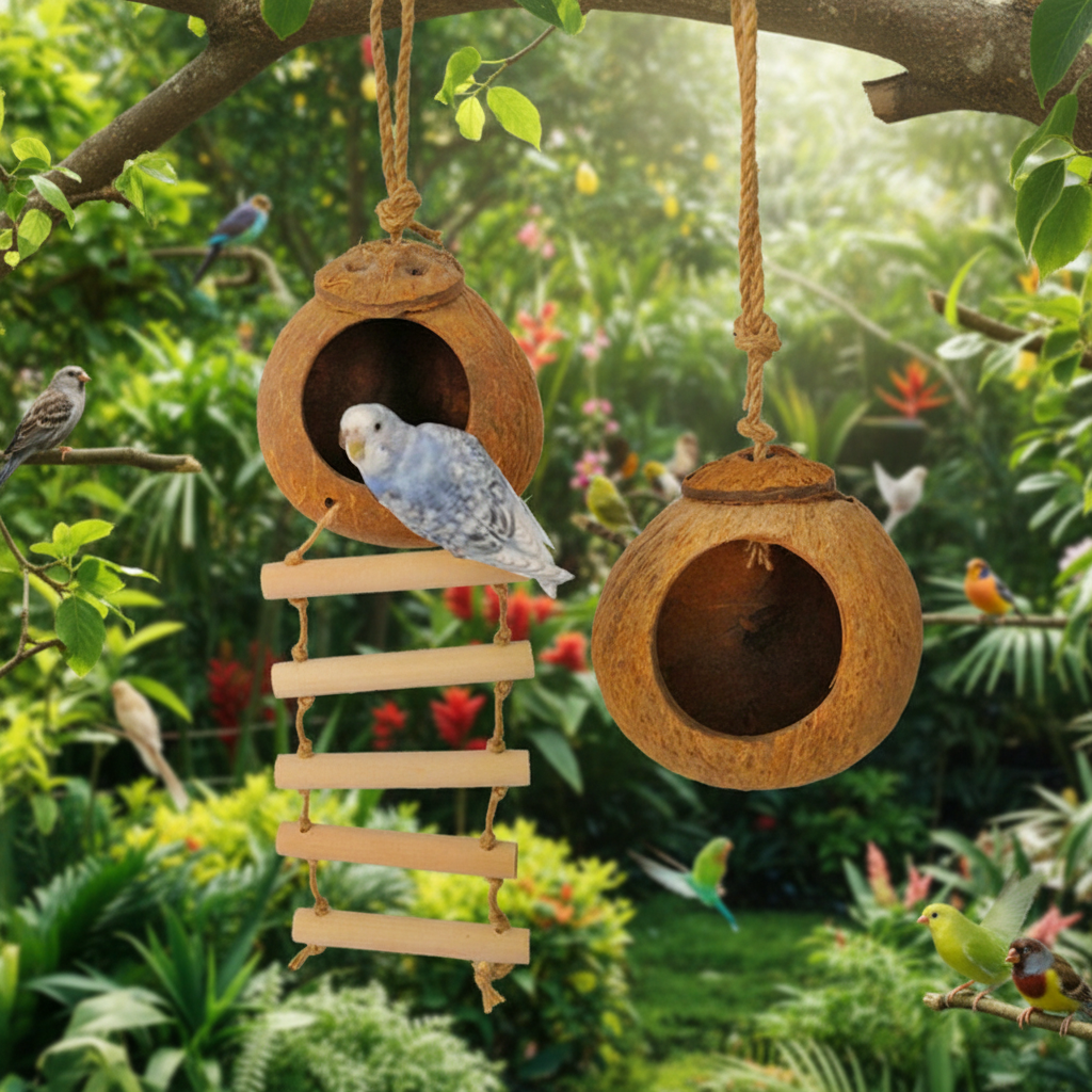 Coconut Shell Bird Nest