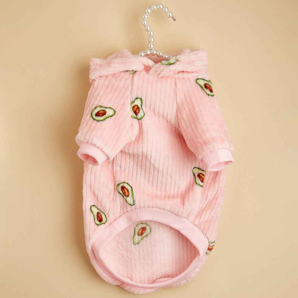 Cat And Dog Pet Avocado Print Hoodie