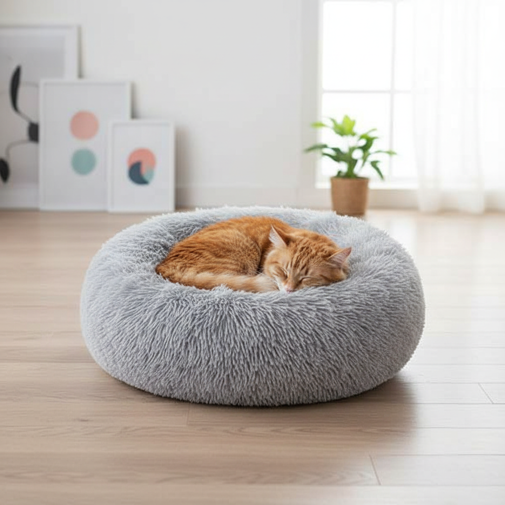 Plush Round Pet Bed